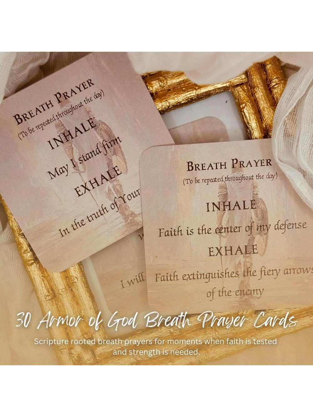 30 Armor of God Breath Prayer Cards | For Strength, Faith & Spiritual Warfare